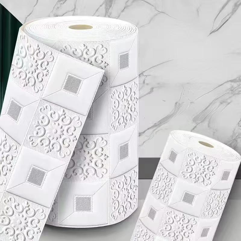 1/5/10M  3D Brick Wall Stickers Wallpaper Decor Foam Waterproof Wall Covering Wallpaper For Kids Living Room DIY Background