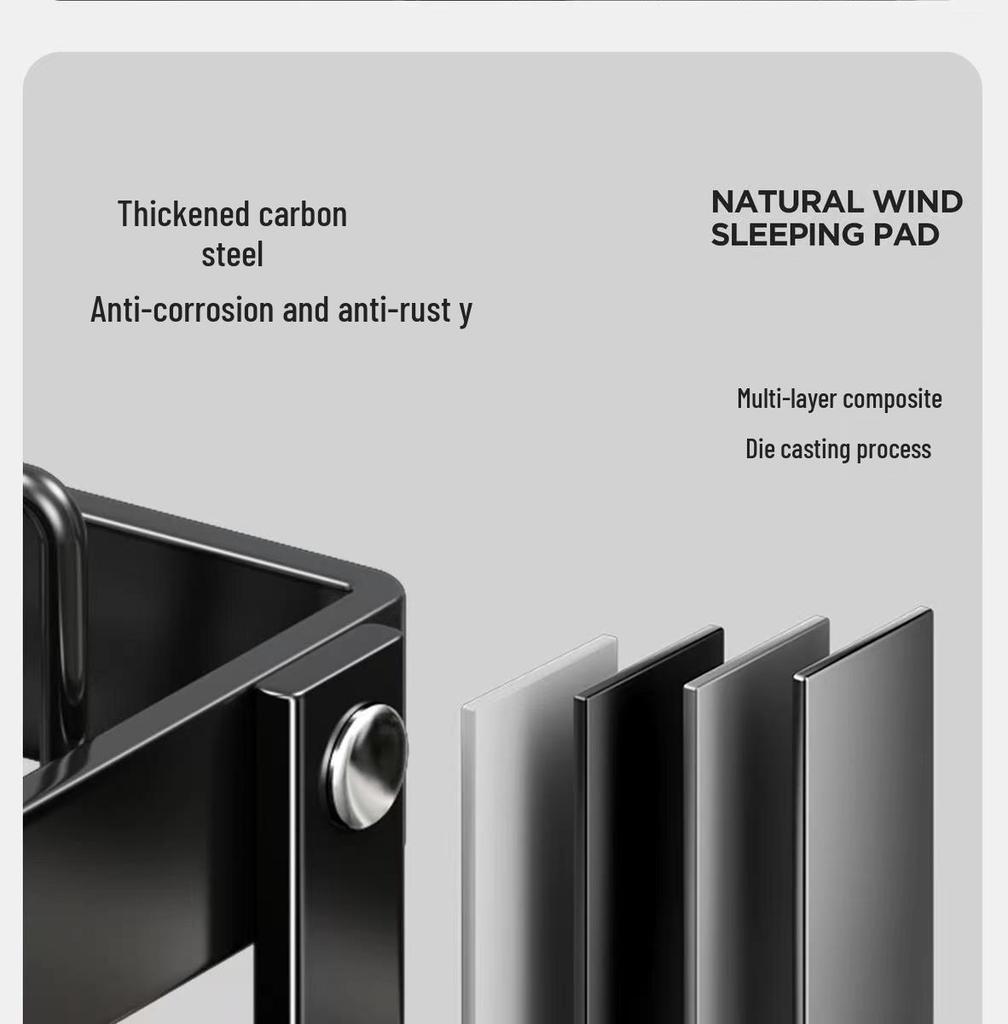 Double-Layer Multifunctional Metal Kitchen Dish and Cutlery Drain Rack