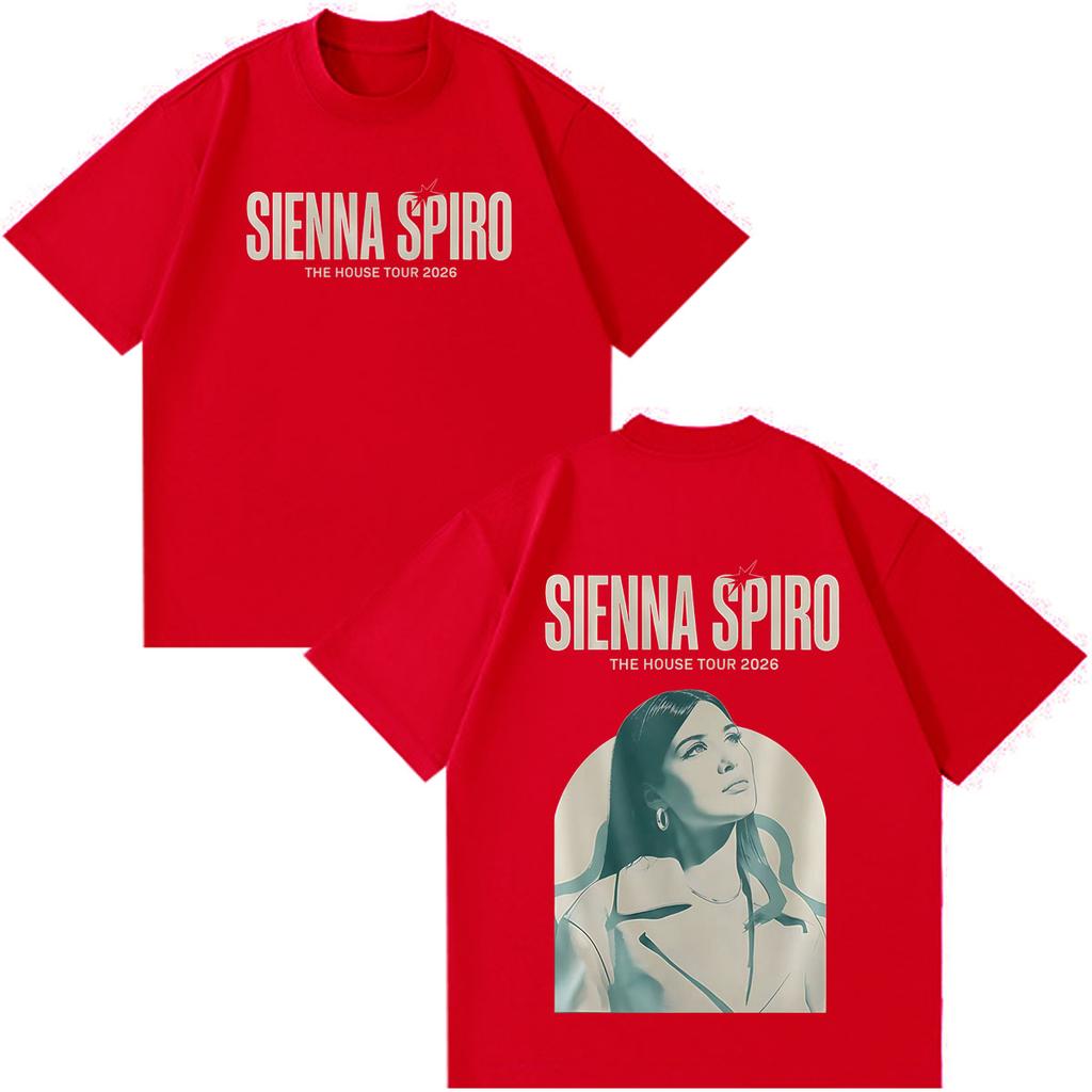 Sienna Spiro My House Tour 2026 Graphic Tshirt Unisex Unisex Vintage Fashion Tshirt Shortsleeved Casual Cotton Tshirts Fan Gifts