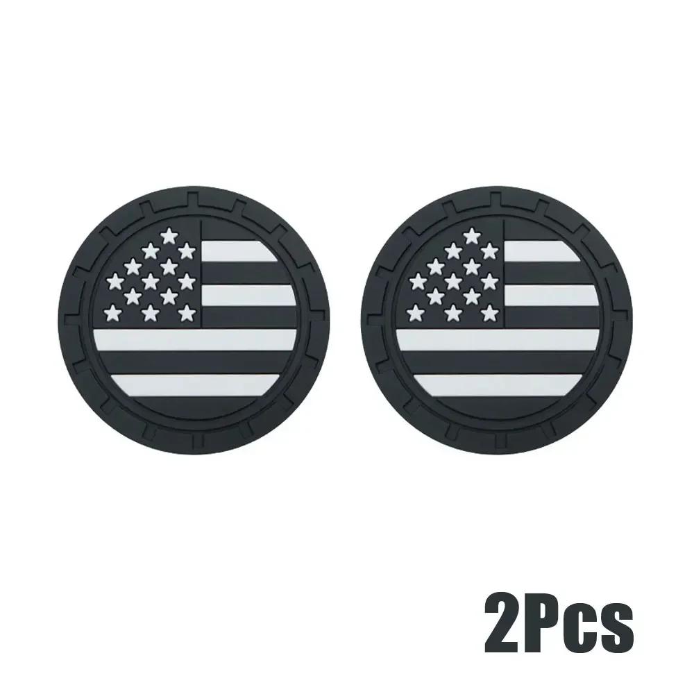 2pcs Universal Car Non-slip Bottle Holder Mat Auto Heat ulation Coaster Car Flag Styling Cup Pad Car Interior Accessories