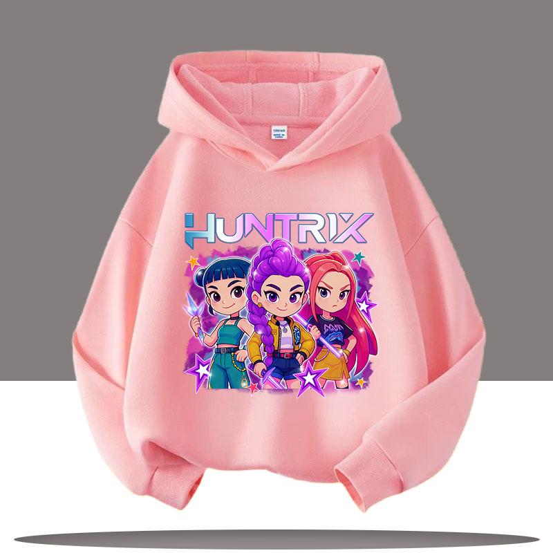 KPop Demon Hunters Hoodies for Kid's Autumn Winter New Cotton Hoodie Fashion 2025 Movie Hoody for Adult Kids Mother-to-be Top