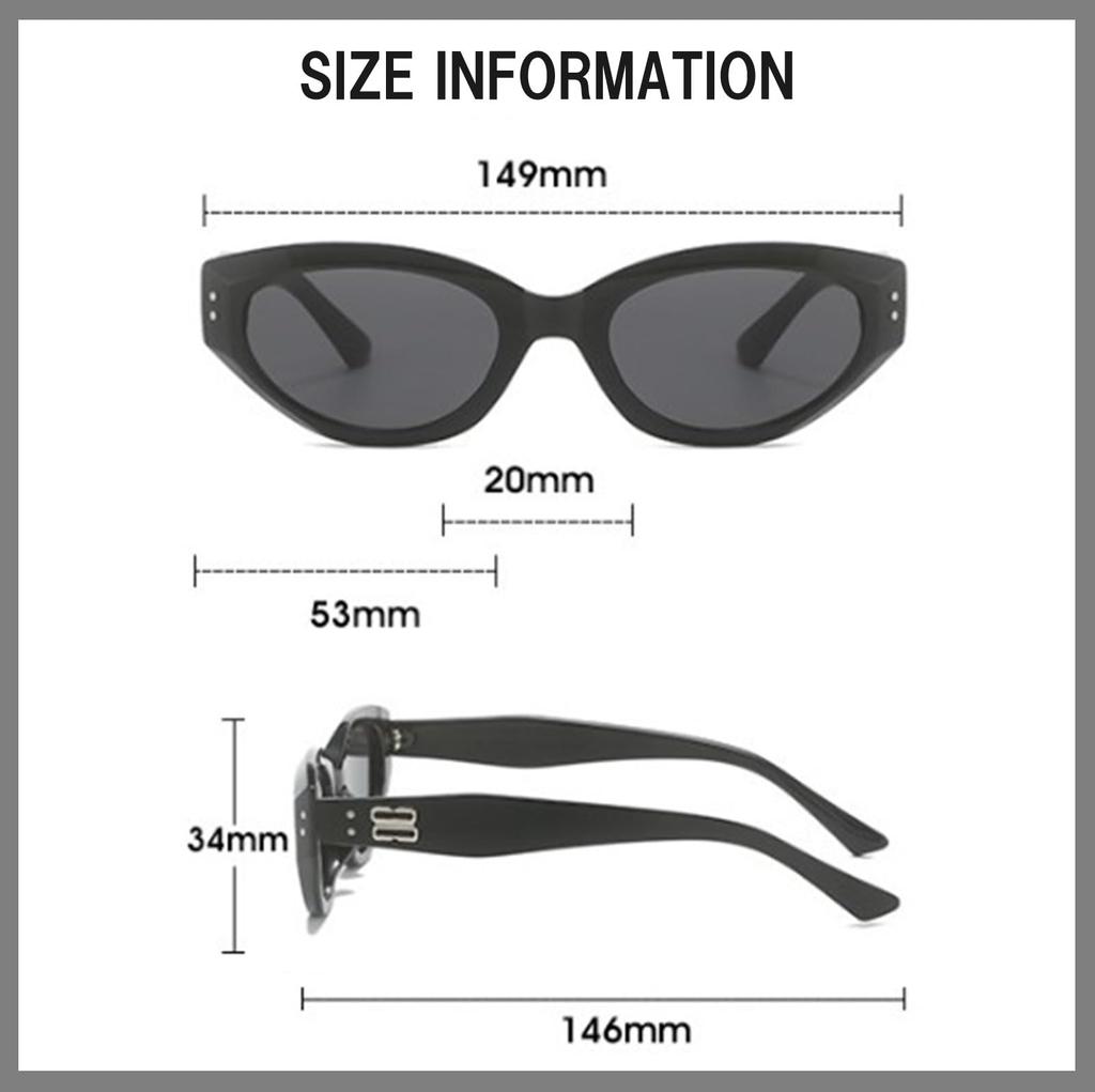REONAS Polarized Cool and Cat Eye UV400 Slimming for and Size 4 Women's Sunglasses, Fashionable, Sporty, Frame, Protection, Face, Driving, Travel,