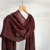 Retro British Wool Blended Scarf For Women Autumn And Winter Warm Plaid Scarf Outerdoor Stole Versatile Long Scarf 90*200Cm
