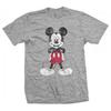 Disney Mickey Mouse Pose T-Shirt Grey New