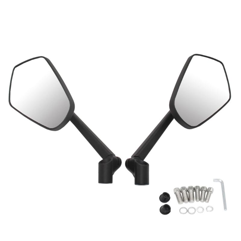 2x Motorcycle Modified Handlebar Reversing Rear View Mirror Off-road Sports Car 1
