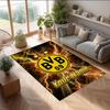 Borussia Dortmund Printed Crystal Velvet Rug Non‑Slip Crystal Velvet Carpet For Sofa Bedroom Indoor Home Decoration