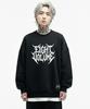 EIGHTVOLUME Ev Metal Logo 3-Ply Terry Oversized Sweatshirt (Black)