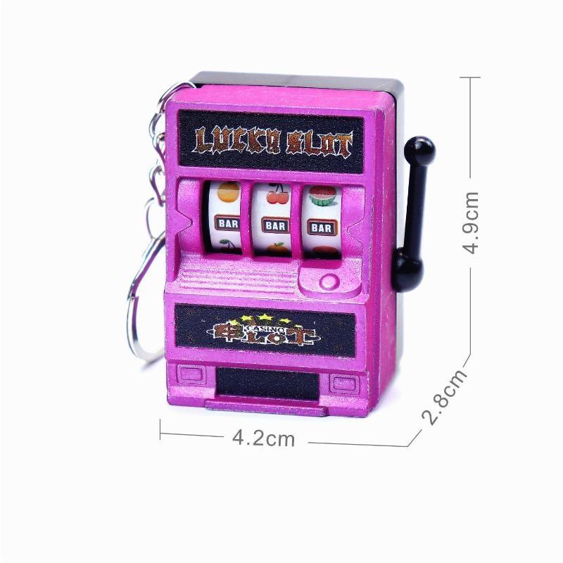 1Pcs Fruit Machine Slot Machine Keyring Simple Fashion Trend Keychain Toy Creative Car Pendant Key Ring Gift Accessories