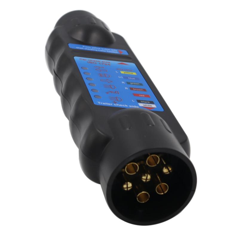 Socket Connection Adapter 12V Wiring Circuit Tester Connector 7-Pin Wiring Circuit Light Test Tool for Car Truck Towing