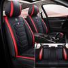 5-Seat Full Car PU Leather Seat Covers 3D Diamond Stitching Soft Comfortable Non-Slip Fit Most Cars All Season