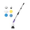 Bathroom Tile Cleaning Brush with Extension Handle, Rechargeable Scrub Tool for Kitchen Glass and Sink Edge Care