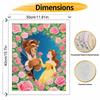 Disney Beauty and the Beast rose oil paint by numbers painting kit handmade diy home decoration gift