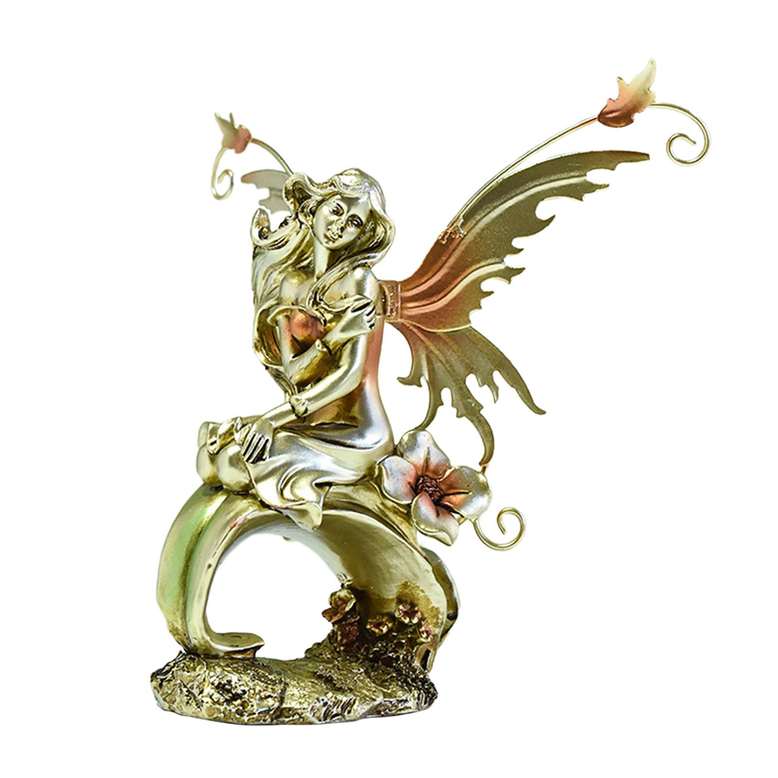 

Resin Garden Fairy Figure, Sculpture, Outdoor Decoration for Flower Bed