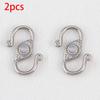 2pcs 6pcs Stainless Steel Natural Stone S Shape Hook Clasps Connectors Jewelry Makings Findings DIY Eye Clasp Jewelry Components