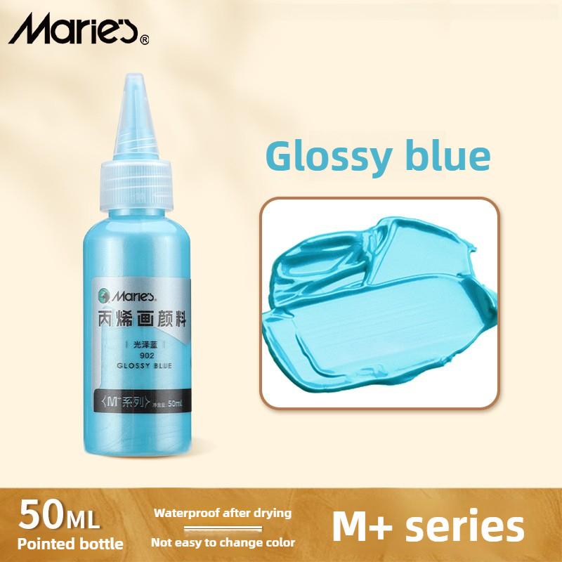 Marie 25 Colori 50ml Pittura Acrilica Metallica Pigmenti Ricchi Brillanti Perlescenti con Flacone Materiale Scolastico Cancelleria