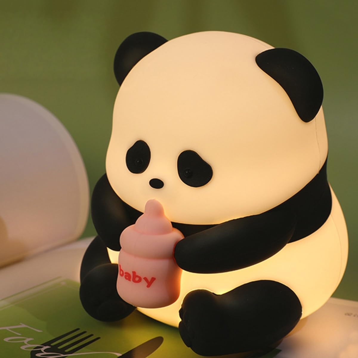 

RAKSONIC Cute Panda Design Night Light Bedside Lamp Birthday Gift Healing Cute Nursing Light Touch Light Room Light USB Rechargeable Sleeping