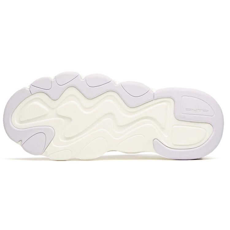 Anta Life Collection Slip Resistant, Abrasion Resistant, Lightweight Low Top Skateboard Shoes Women's White Purple 122128081-3