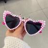 Pearl Bride Sunglasses Bachelorette Party Heart Glasses Bridal Shower Party Bridesmaid Bride Honeymoon Trip Gift