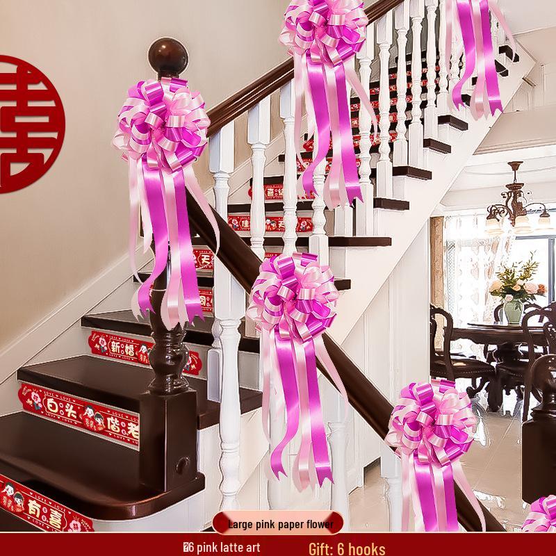 Свадебный набор для украшения лестничных перил: Полная цветочная композиция для нового дома жениха