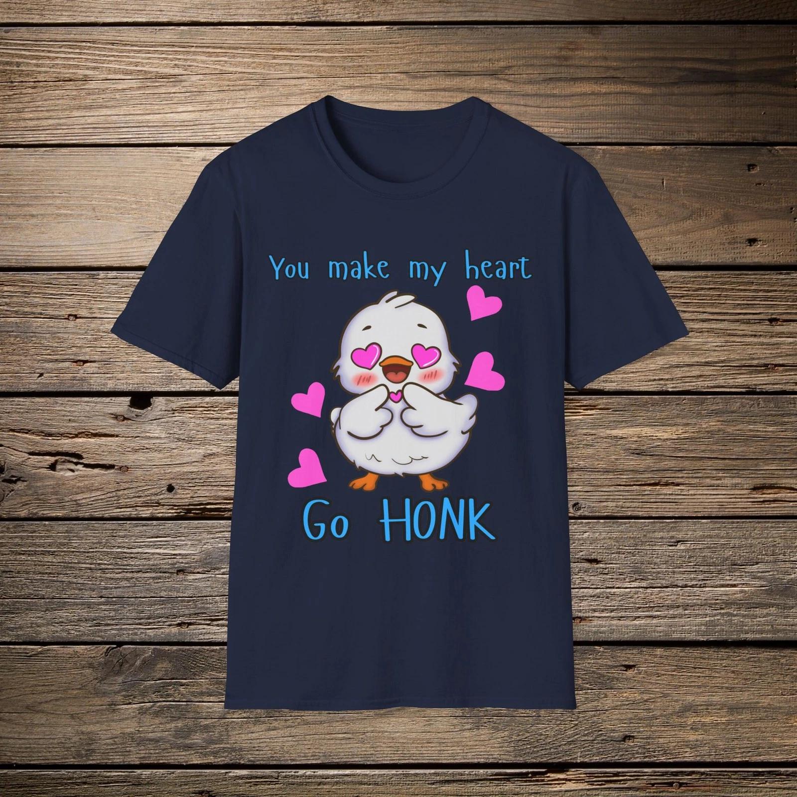 You Make My Heart Go HONK Children s Children s T Children s T-shirt | Cute Chibi Goose 150