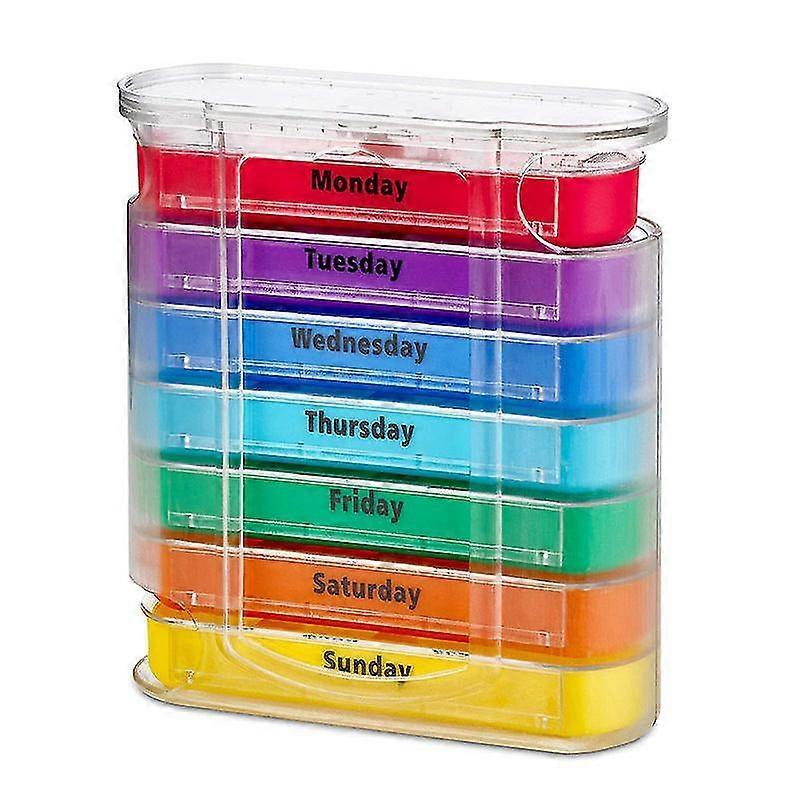 Pill Box 7 Day Pill R 4 A Day - Weekly Tablet Box Pill Box