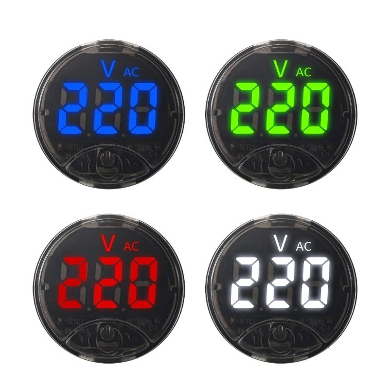 AC Voltage Meter 50 to 265V with Reverse Polarity Protections & Clear LED Display for Electrical Testing Maintenance