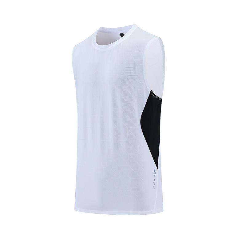 Custom Quick-Dry Reflective Fitness Vest with Breathable Ice Silk Short Sleeves