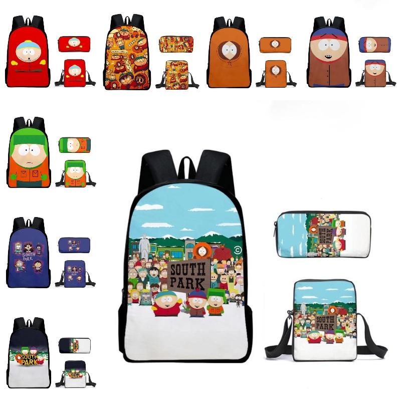 Unisex South Park Backpack With Matching Pouches For Students