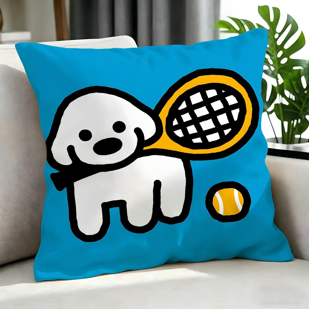 Cute Cute Puppy Memes Cushion Cover Cushion Cover Set 4Pcs 50X50 45X45 40X40 Pillowcase Decorative Sofa Home Decor