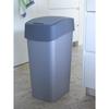 Poubelle Flip Bin en polypropylène 50L argenté et anthracite