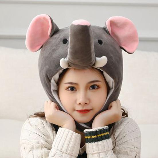 Cartoon Stuffed Hat Hood Plush Cosplay 