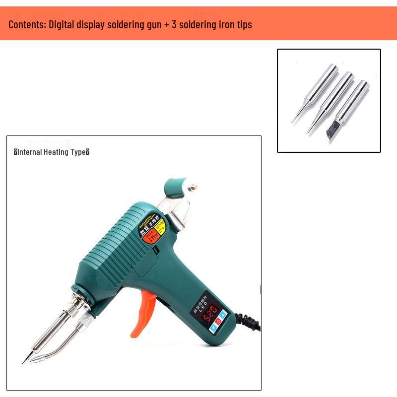 Electric Soldering Iron 60W: Internal/External Heating, Single-Handed, Semi-Automatic Solder Dispenser.