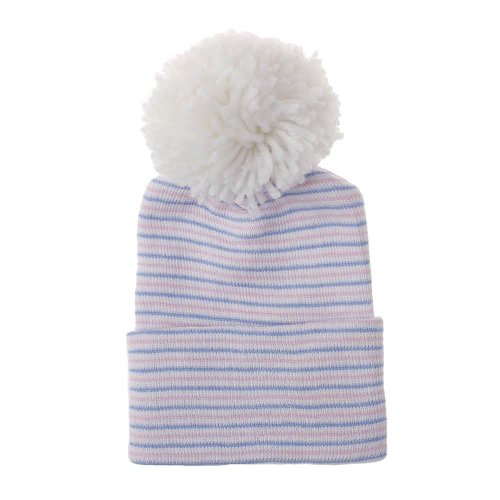 Rozkošný novorozenec, batole, miminko, holčička Pohodlné s Pom Ball Nemocniční čepice Teplá čepice s čepicí