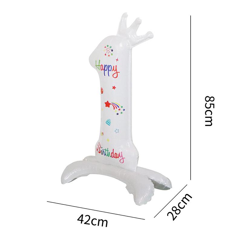 32 Inch Crown Decoration Style Aluminum Film Digital Balloon Number Balloon Standing Iballoon Children Birthday Party White