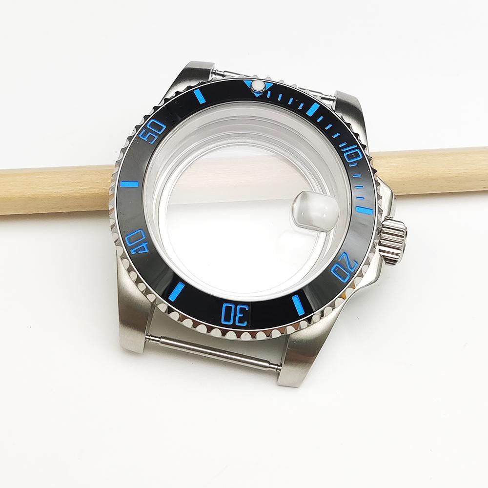 Stainless steel case, suitable for Japanese NH35/36 movement, transparent back cover--40MM