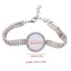 Metal Pendant Bracelets DIY Sublimation Blank Rhinestones Bracelet for Friends