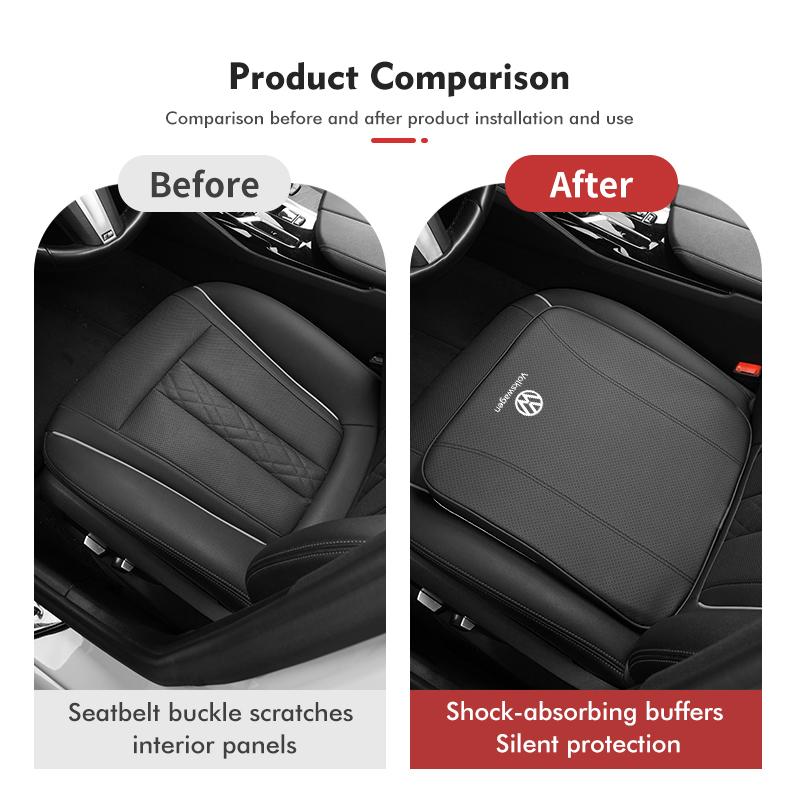 BIG1 Car Seat Cushion Luxury Leather Support Pad Sponge Seat Cover For Volkswagen VW Scirocco Passat Polo B5 B6 B7 CC Tiguan Sharan