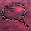 Black Onyx Real Gemstone Necklace Electroformed Copper Adjustable Chain Necklace