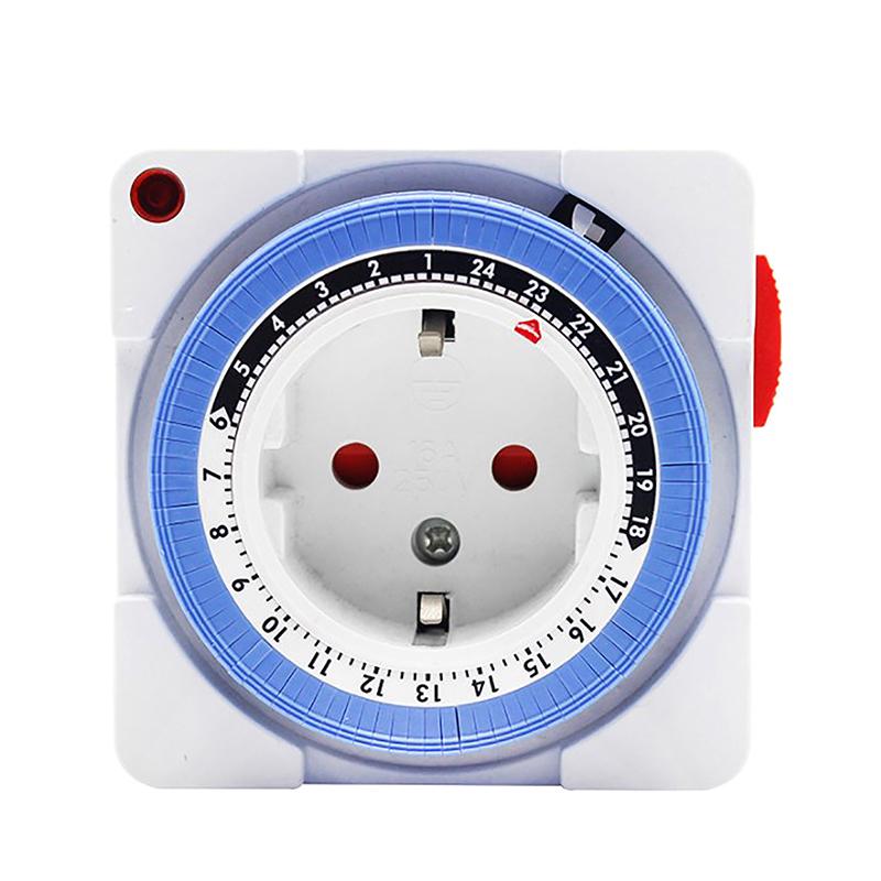 24 Hours Timer Switch Timer Plug In Mechanical Grounded Programmable Smart Countdown Loop Switch Socket Indoor Auto Power Off