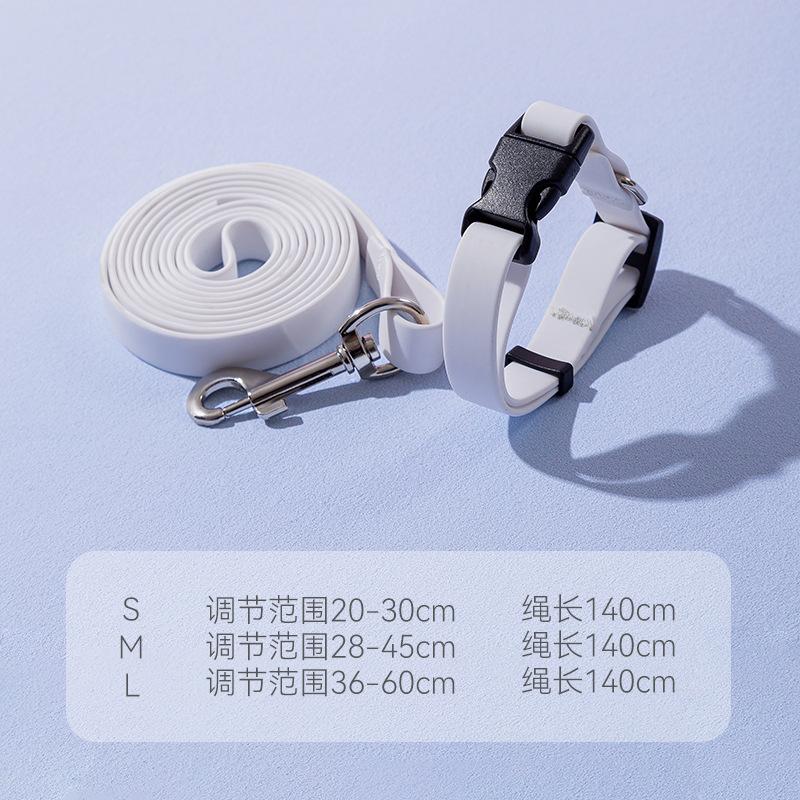 

Собачий поводок ошейник Маленькая и средняя собака Тедди Бигбер Макарон на прогулке поводок для собаки Товары для питомцев L (adjustable range 36-60cm, rope length 140cm) белый