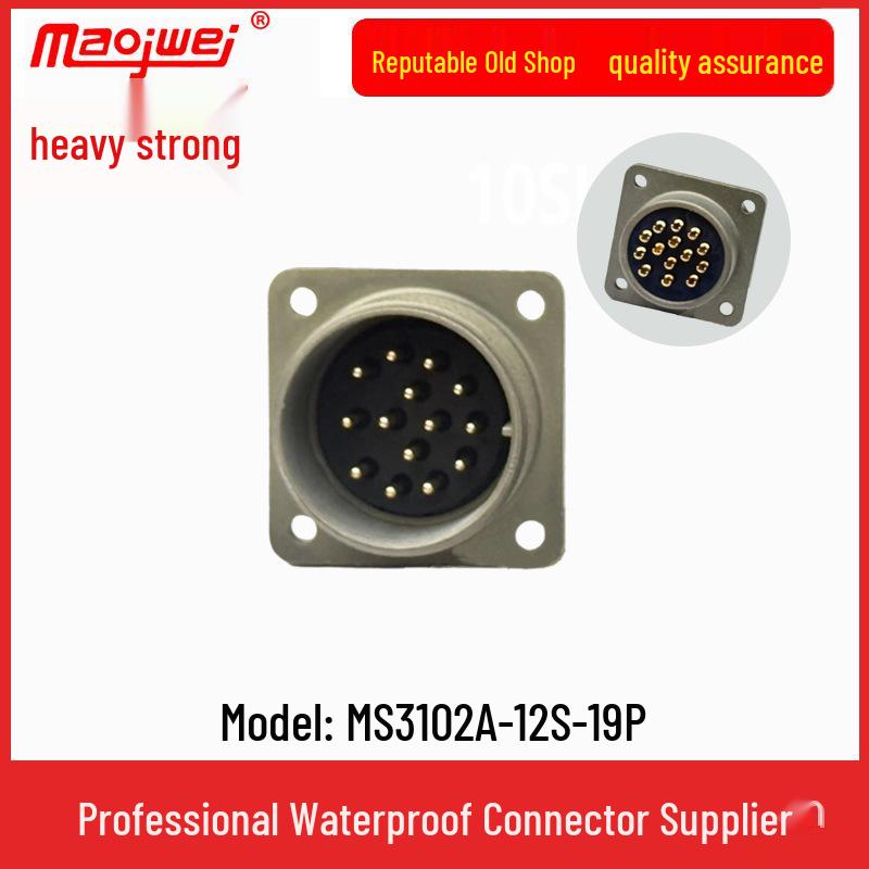 Heavy-Duty 14-Pin Male-Female Connector, US Standard Plug Socket (MS3106A22-19S, MS3102A22-19P)