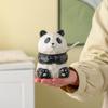 Cute Panda Ceramic Seasoning Jar Kitchen Creative Seasoning Jar Salt Jar Seasoning Chili Oil Bottle with Spoon Cover Kitchen
