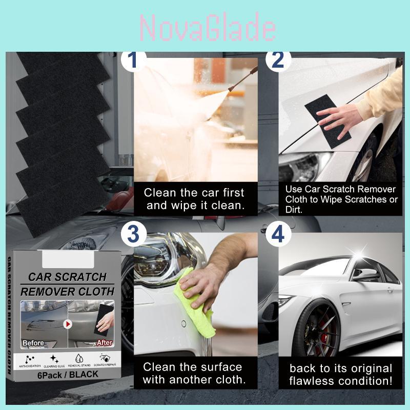 Nano Shine Car Scratch Cloth Scratch Stain Cleaning Care 6 Pack Box
