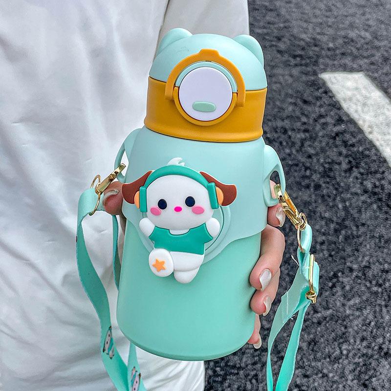 

Children s thermos cup for school girls rabbit water cup food grade 316 with straw kettle for primary school students Single cup