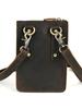 Retro Genuine Leather Waist Bag – Multifunctional Crossbody Pouch for 6-inch Phones