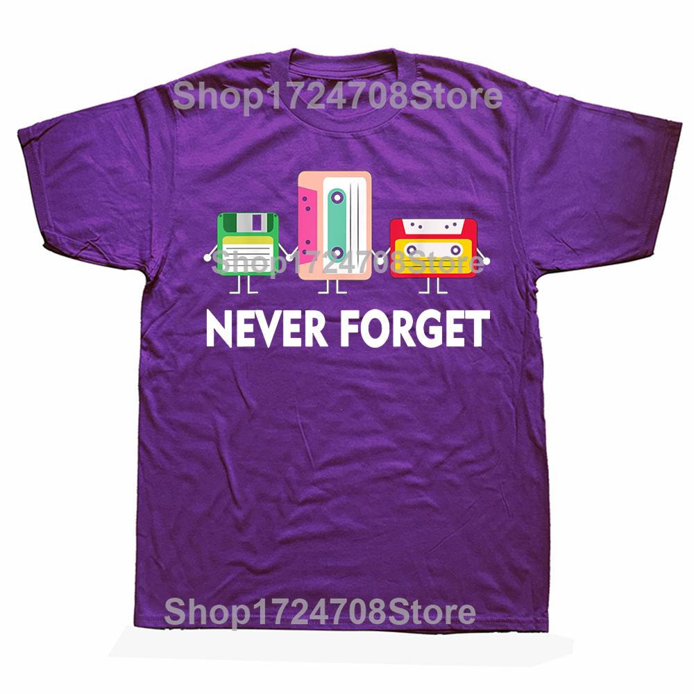 

Funny TECH Never Forget Floppy Disk Cassette Tape Graphic Tshirts Tshirt Men Fashion Casual Oversized 100 Cotton T Shirt 4XL