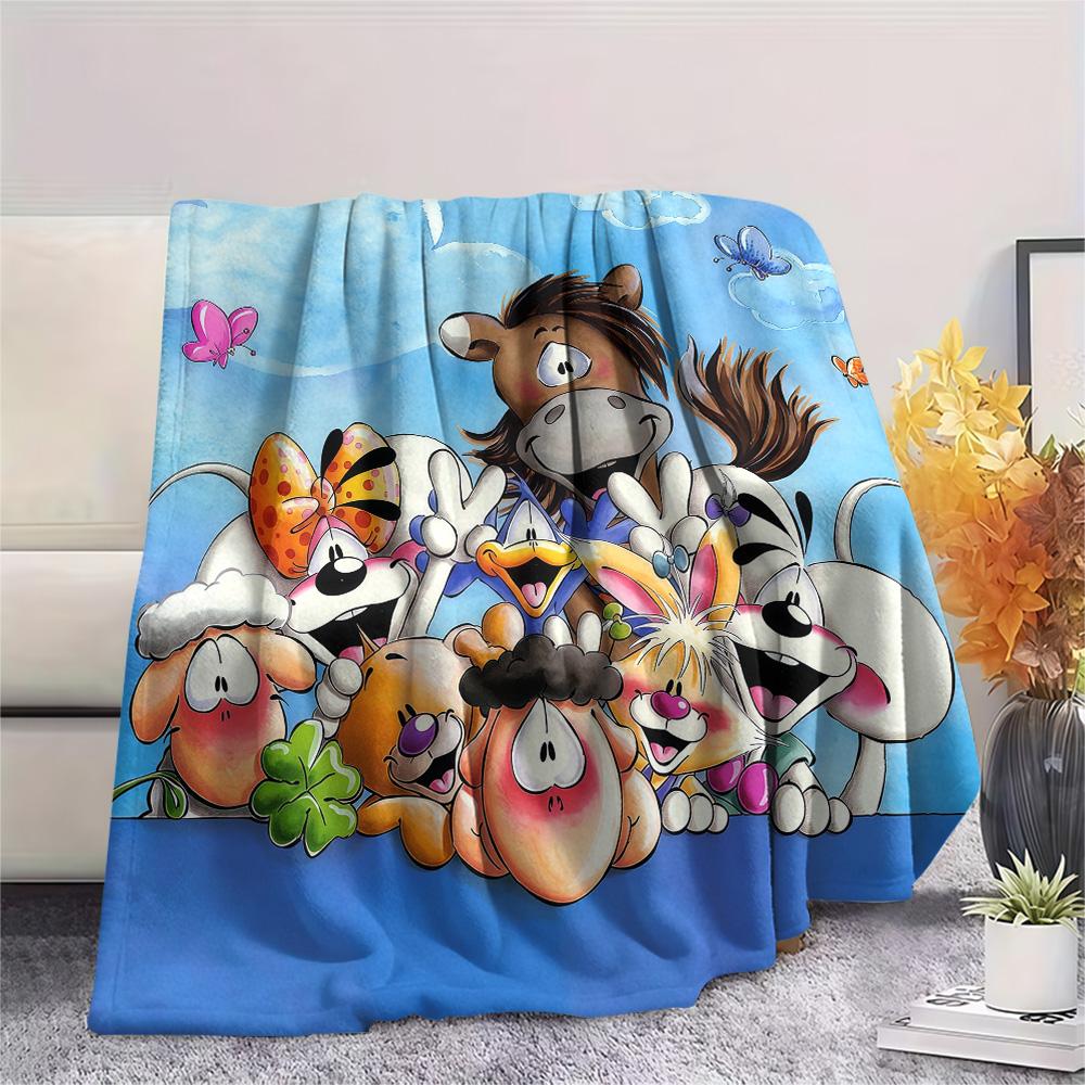 Diddl2 Flannel Blanket, High quality Comfortable for All Seasons, Home Decor, Warmth and Comfort