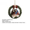 Christmas Nativity Acrylic Hanging Decoration with Lanyard Holiday Festival Hollow Round Xmas Tree Birth of Jesus Pendant Party Supplies Gift KTY