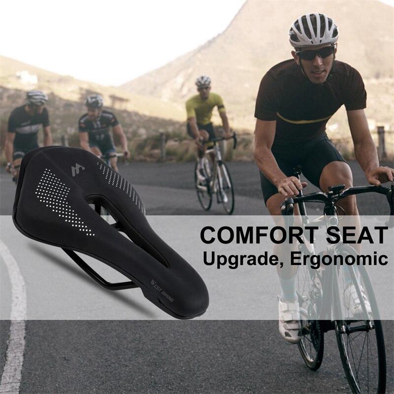 Ultralight Mountain Bicycle Saddle MTB Short Nose Road Bike Seat PU Leather Hollow Prostatic Saddle Bicycle Parts