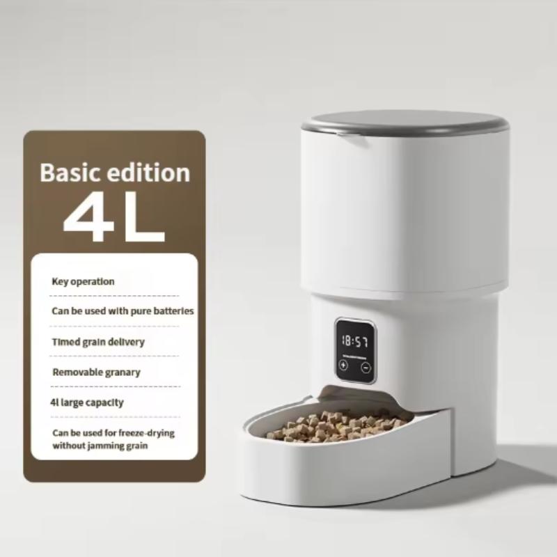 

New 4L Smart Pet Feeder Automatic Food Dispenser Button for Cats And Dogs Intelligent Pet Feeder L&4L